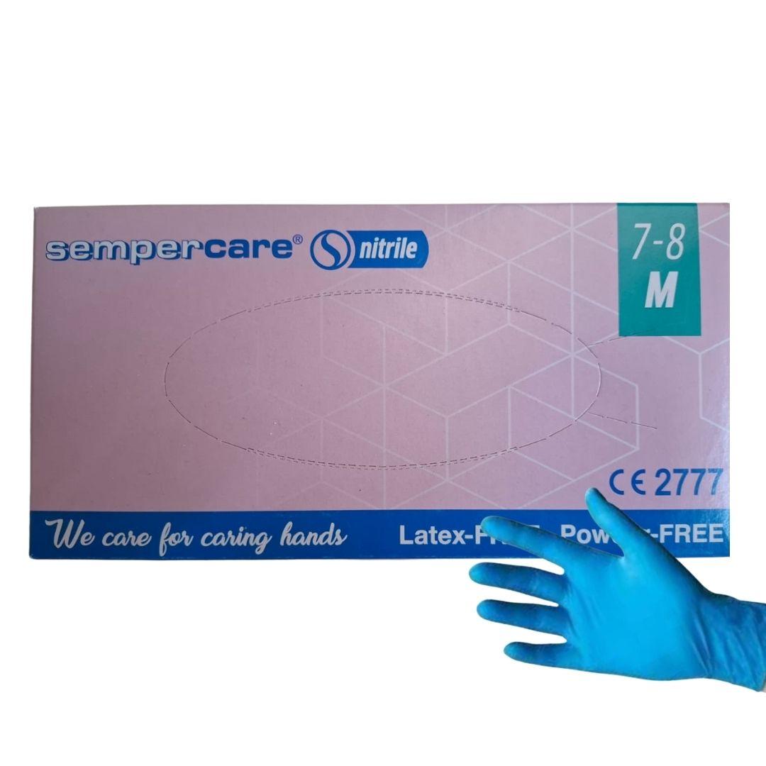 GLOVES NITRIL 100'pcs MEDIUM (7-8) ürün görseli