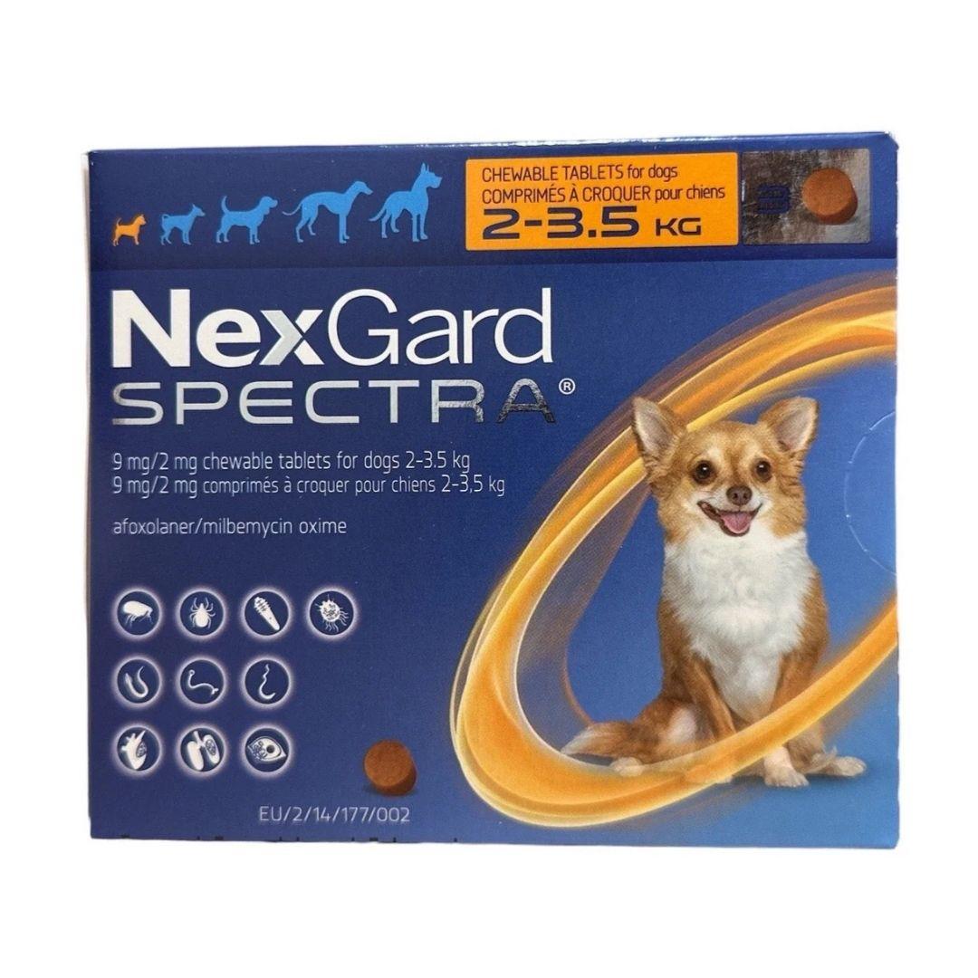 NEXGARD SPECTRA XS  box of 3 tablets 2-3,5kg ürün görseli
