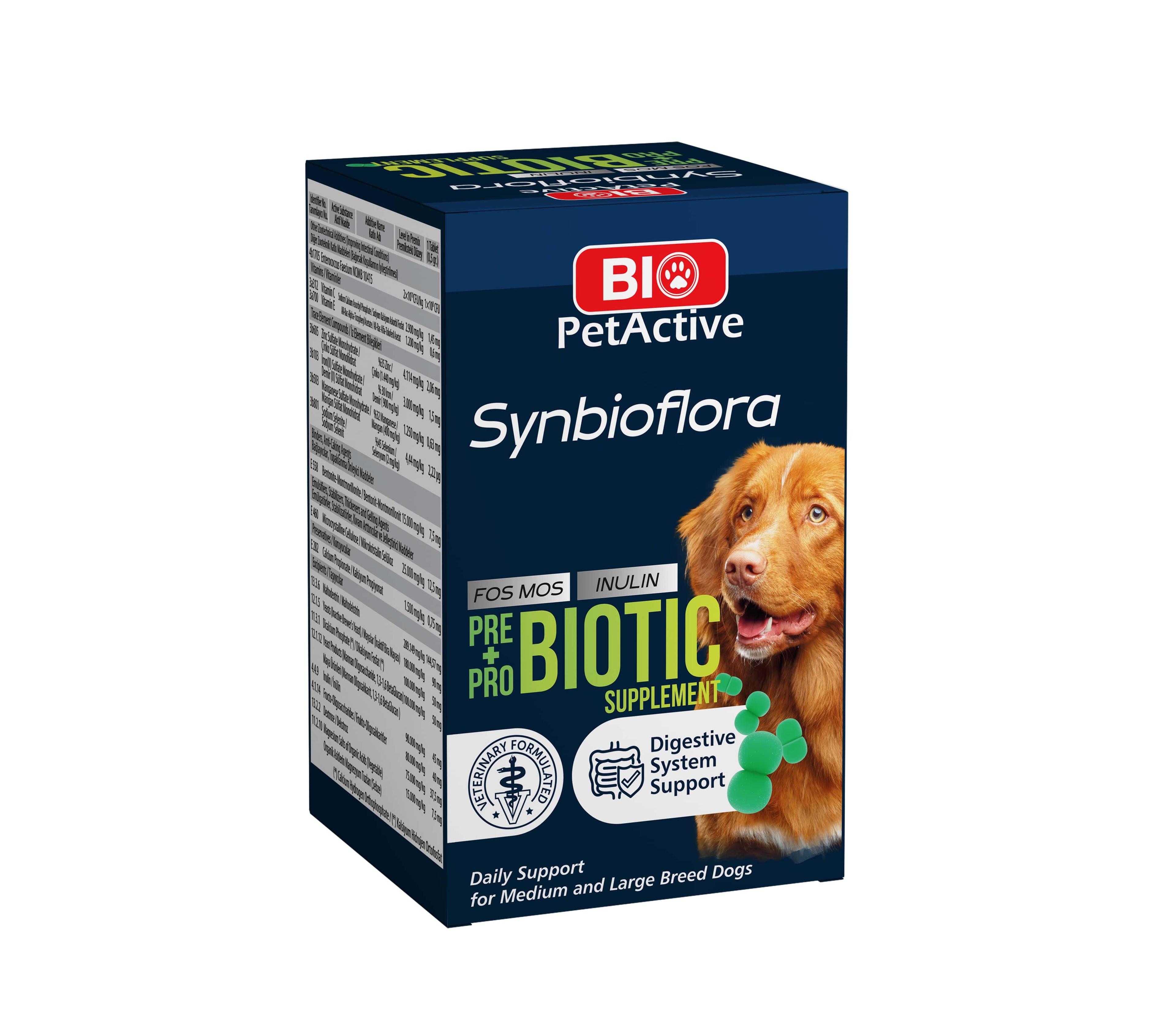 Synbioflora Tabs 72gr - Medium & Large Breed Dog ürün görseli