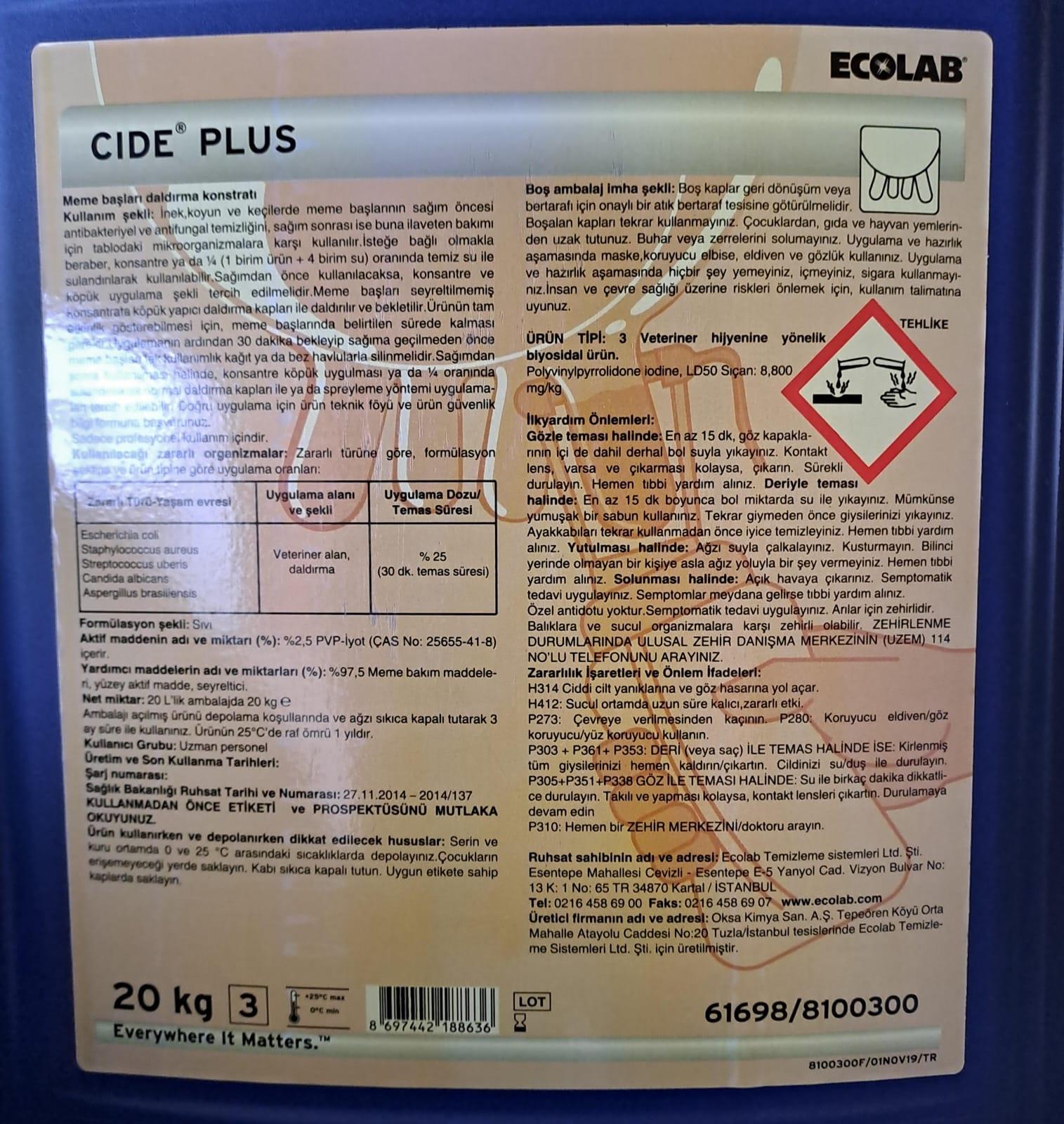 CIDE PLUS 20kg ürün görseli